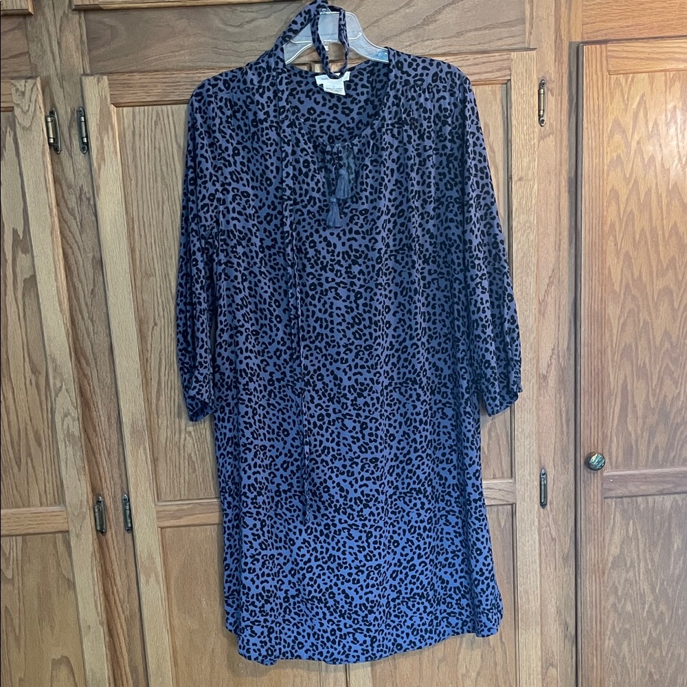 beachlunchlounge Black Leopard Print Long Sleeve Dress